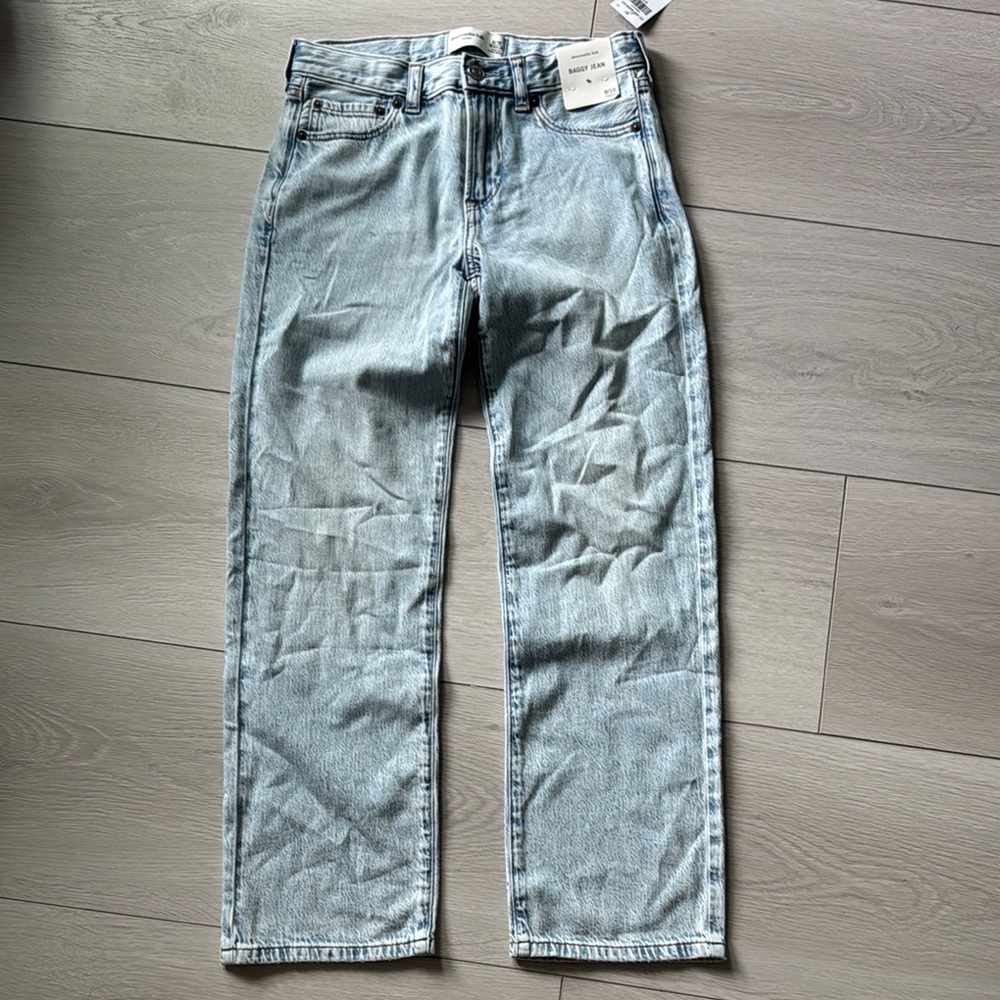 Abercrombie Kids Light Wash Straight Jeans